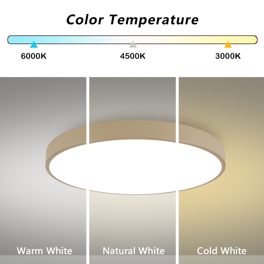 Brilagi - Plafón LED de techo POOL LED/100W/230V 3000/4000/6000K Ø 80 cm beige