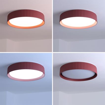 Brilagi - Lámpara de techo regulable LUCIA LED/48W/230V 3000-6500K Ø 41 cm roja + mando a distancia