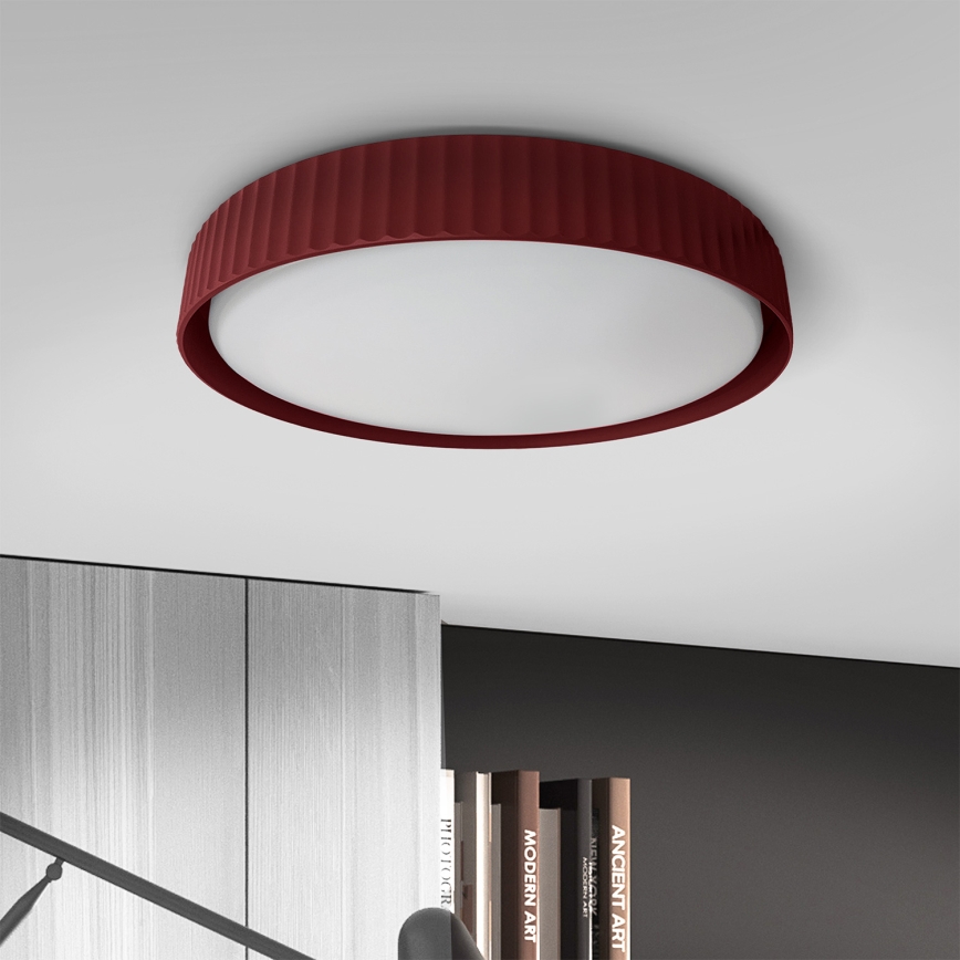 Brilagi - Lámpara de techo regulable LUCIA LED/48W/230V 3000-6500K Ø 41 cm roja + mando a distancia
