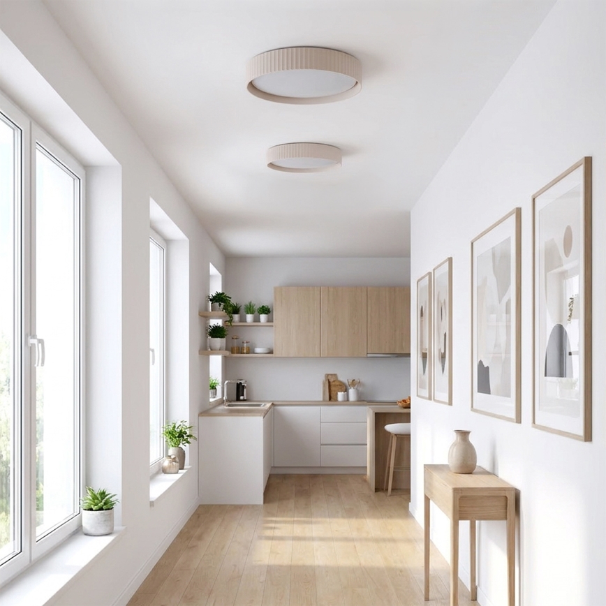 BRILAGI - Luminaria de techo LED regulable LUCIA LED/48W/230V 3000-6500K Ø 41 cm beige + mando a distancia
