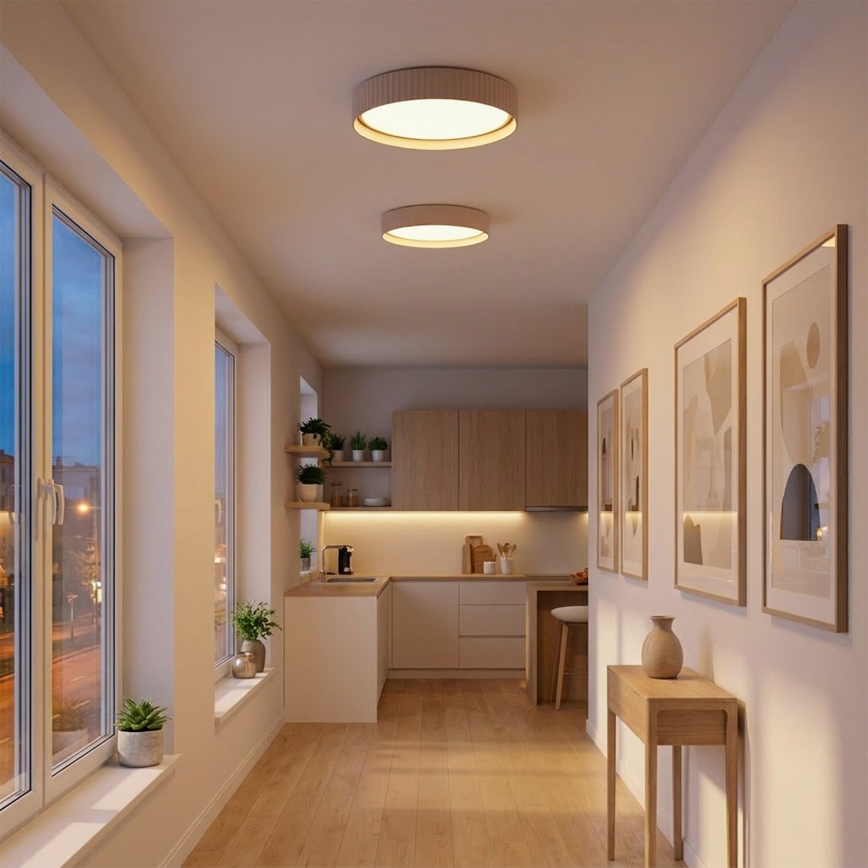 BRILAGI - Luminaria de techo LED regulable LUCIA LED/48W/230V 3000-6500K Ø 41 cm beige + mando a distancia