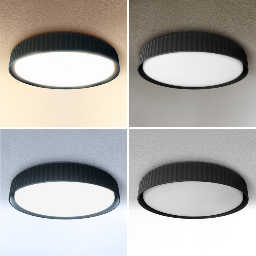 Brilagi - Plafón de techo LED regulable LUCIA 60W/230V 3000-6500K Ø 59 cm negro + mando a distancia