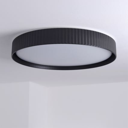 Brilagi - Plafón de techo LED regulable LUCIA 60W/230V 3000-6500K Ø 59 cm negro + mando a distancia