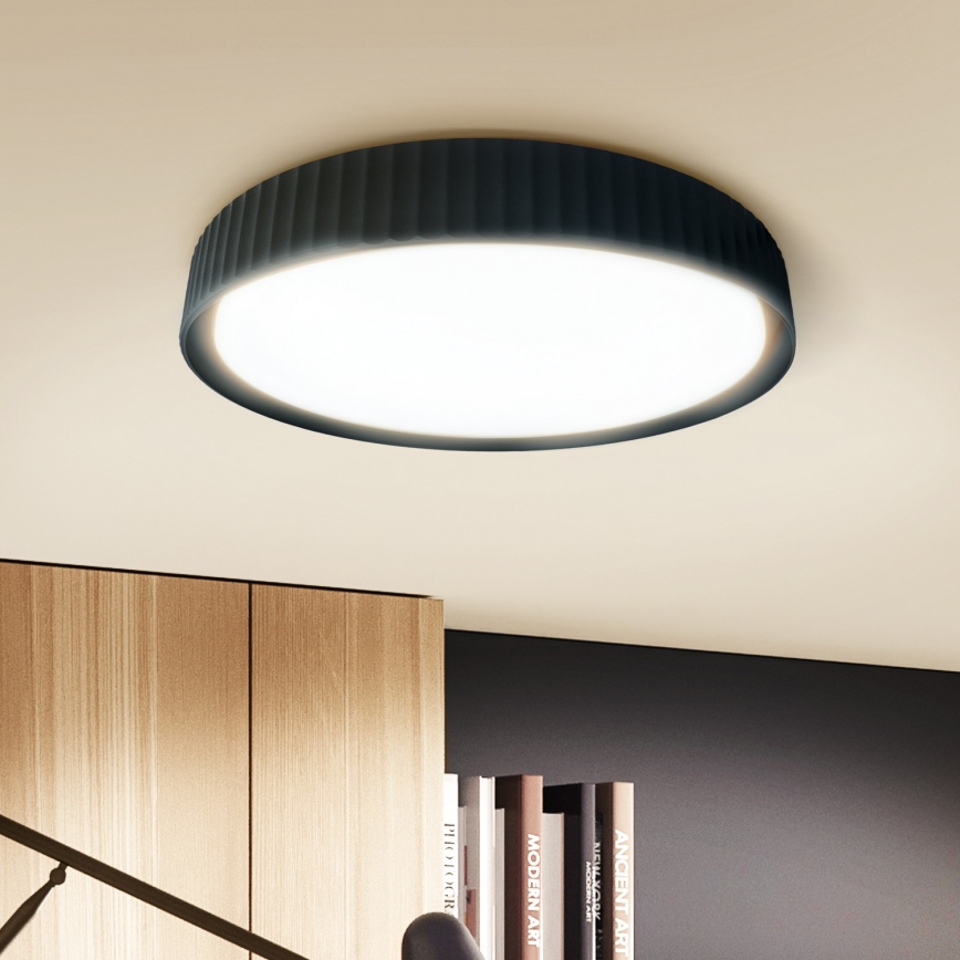 Brilagi - Plafón de techo LED regulable LUCIA 60W/230V 3000-6500K Ø 59 cm negro + mando a distancia