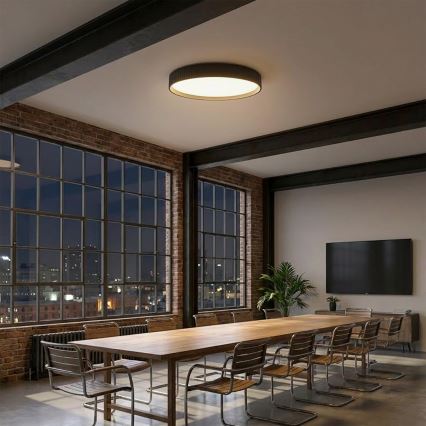 Brilagi - Plafón de techo LED regulable LUCIA 60W/230V 3000-6500K Ø 59 cm negro + mando a distancia