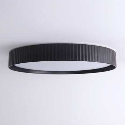 Brilagi - Plafón de techo LED regulable LUCIA 60W/230V 3000-6500K Ø 59 cm negro + mando a distancia