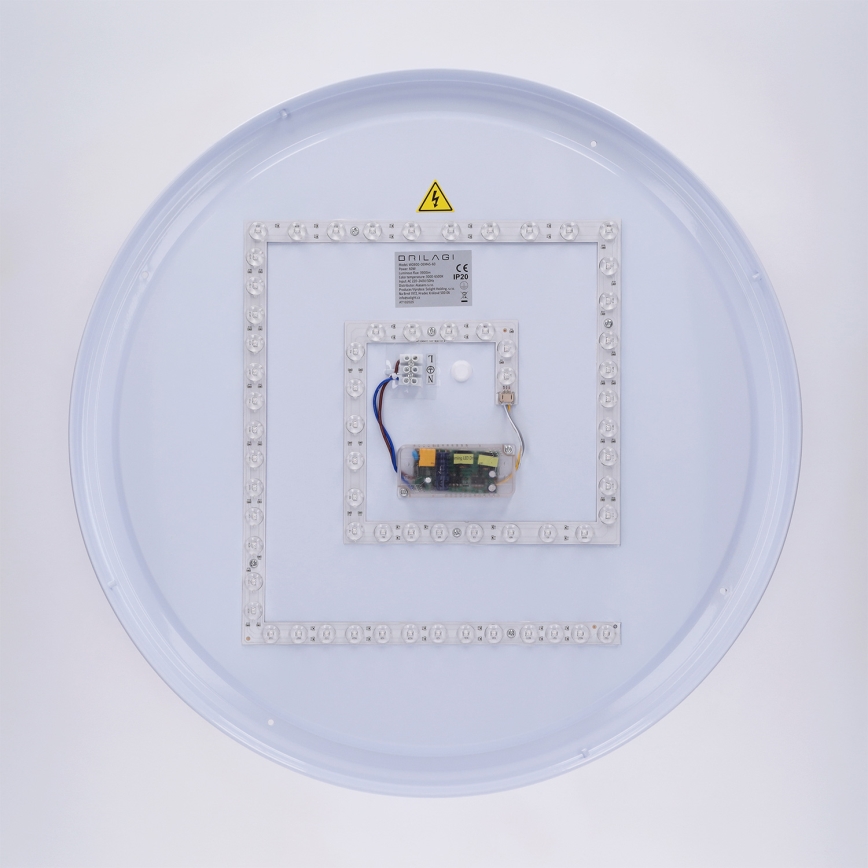 Brilagi - Plafón de techo LED regulable LUCIA 60W/230V 3000-6500K Ø 59 cm negro + mando a distancia
