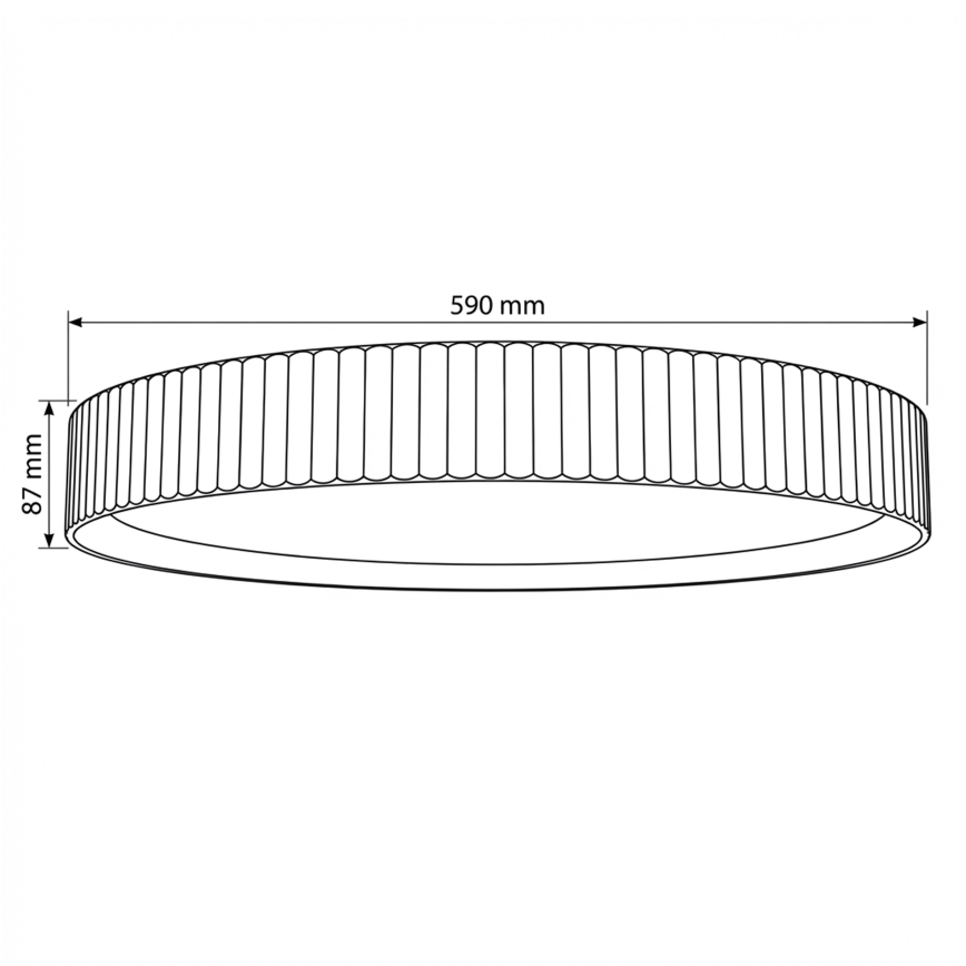 Brilagi - Plafón de techo LED regulable LUCIA 60W/230V 3000-6500K Ø 59 cm negro + mando a distancia
