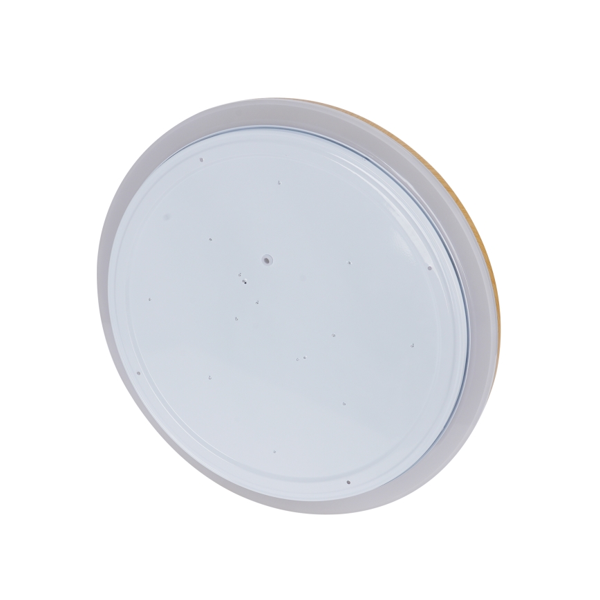 Brilagi - Luminaria de techo LED regulable RIVO LED/72W/230V 3000-6000K con acabado de madera Ø 50 cm + mando a distancia