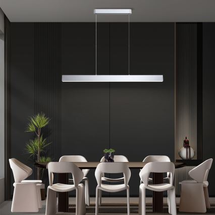 Brilagi - Lámpara suspendida por cable LED regulable SLEEKLINE SMART LED/40W/230V 3000-6000K Wi-Fi Tuya plateada + mando a distancia