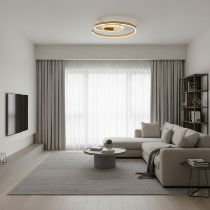 Brilagi - Lámpara de techo LED regulable SPIRAL LED/56W/230V, diámetro 50 cm, 3000/4000/6000K + mando a distancia