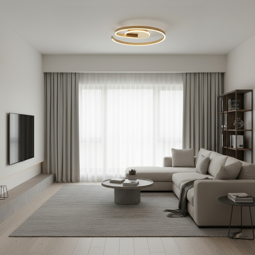 Brilagi - Lámpara de techo LED regulable SPIRAL LED/56W/230V, diámetro 50 cm, 3000/4000/6000K + mando a distancia