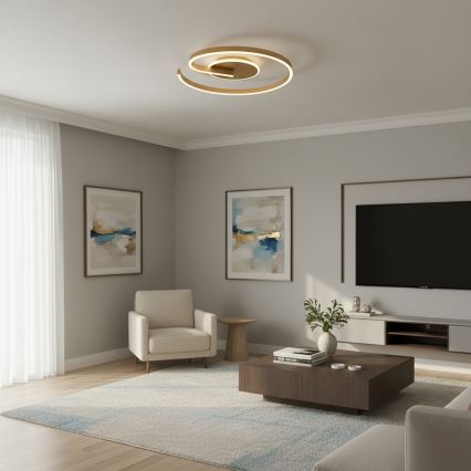 Brilagi - Lámpara de techo LED regulable SPIRAL LED/56W/230V, diámetro 50 cm, 3000/4000/6000K + mando a distancia