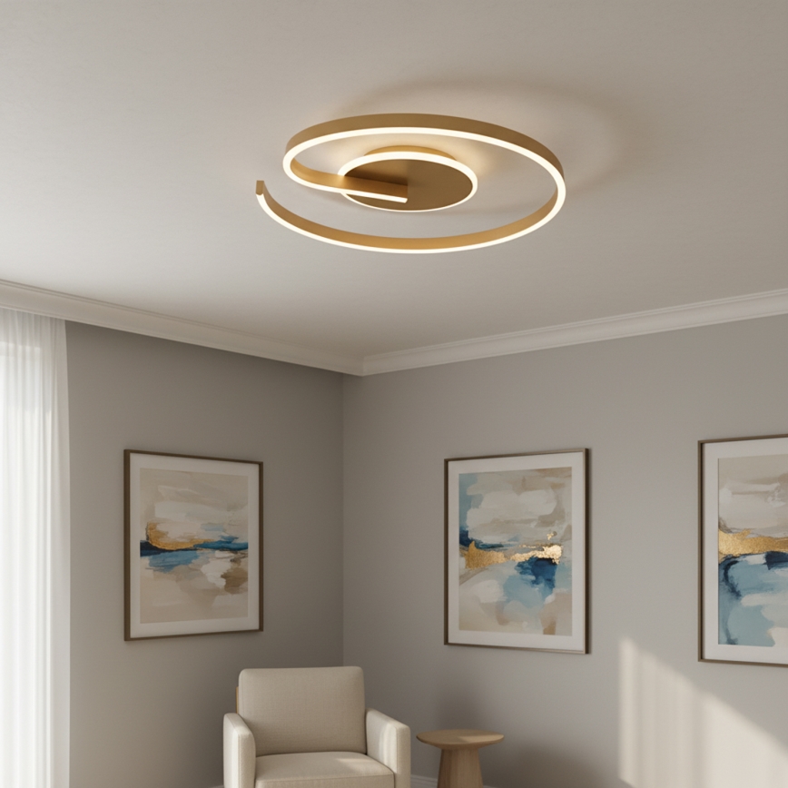 Brilagi - Lámpara de techo LED regulable SPIRAL LED/56W/230V, diámetro 50 cm, 3000/4000/6000K + mando a distancia
