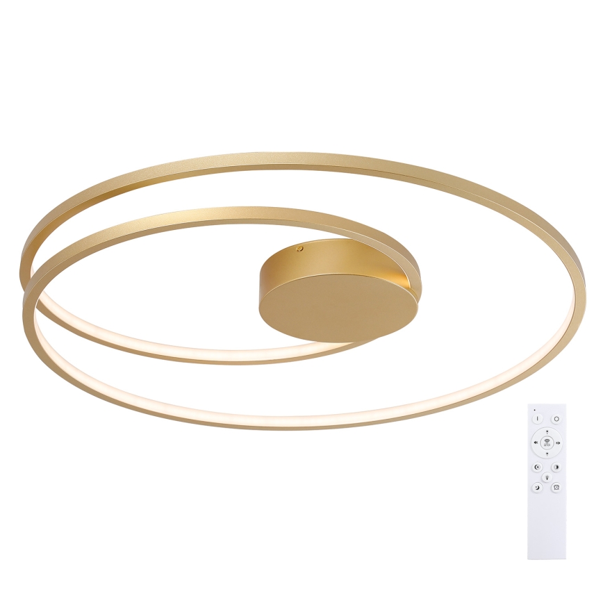 Brilagi - Lámpara de techo LED regulable TWISTER LED/105W/230V 3000-6000K diámetro 100 cm dorada + mando a distancia