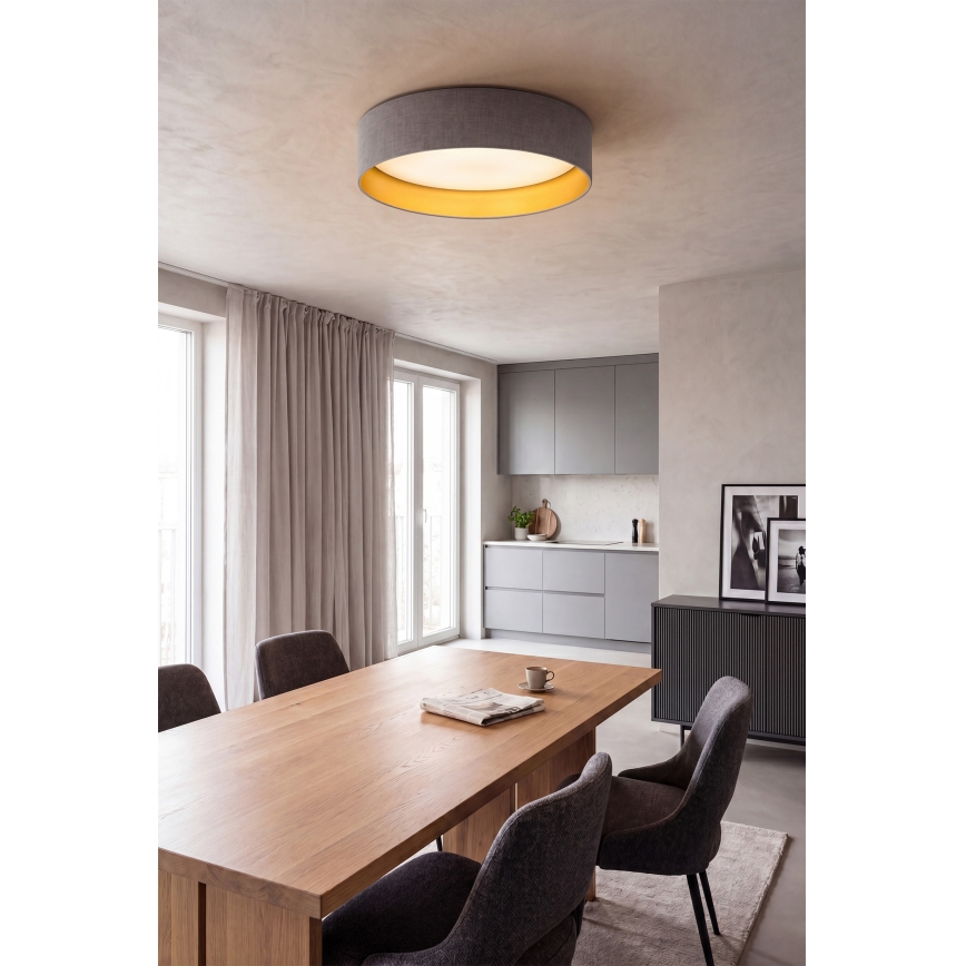 Brilagi - Plafón LED VELVET SIMPLE LED/24W/230V 3000K Ø 45 cm gris/dorado