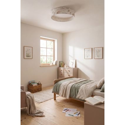 Brilagi - Plafón LED VELVET SIMPLE LED/36W/230V 3000K diámetro 55 cm blanco/flores