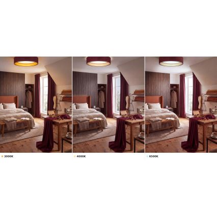 Brilagi - Lámpara de techo LED VELVET VARI LED/24W/230V 3000/4000/6500K Ø 45 cm burdeos/dorado
