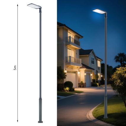 Brilagi - Farola LED exterior con poste y articulación de 5 m URBANLIGHT LED/200W/230V antracita IP65