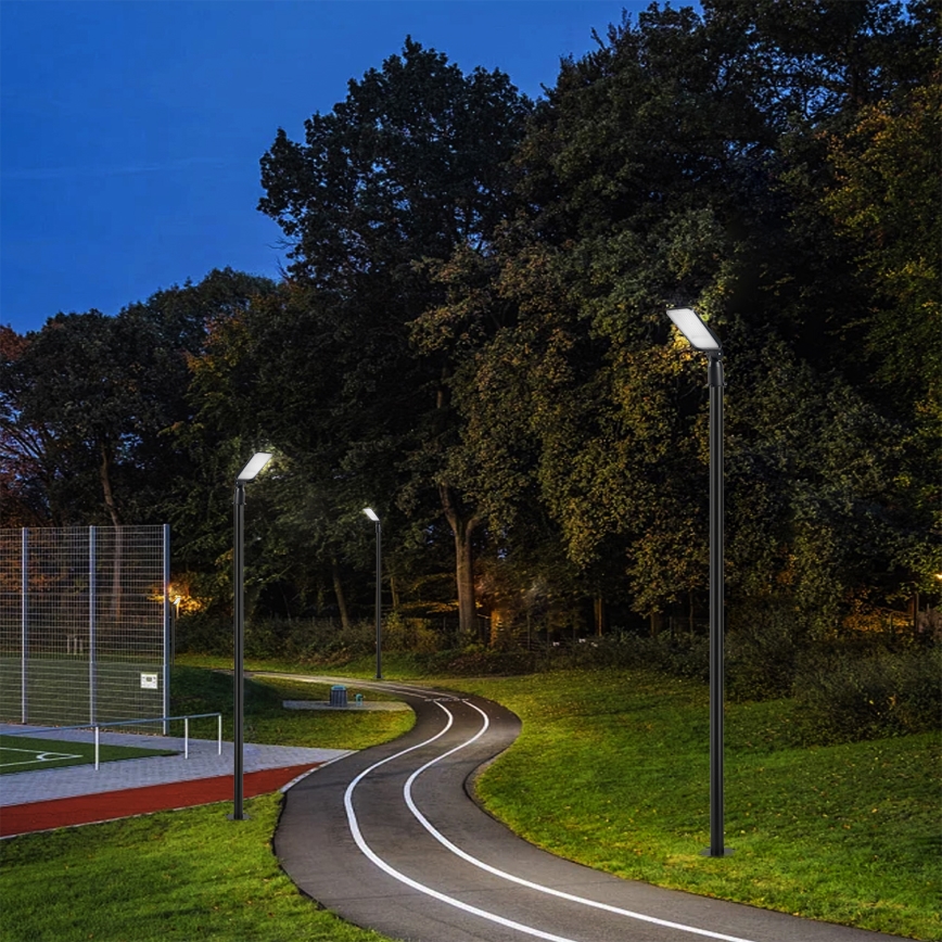 Brilagi - Farola LED exterior con poste y brazo articulado de 3 m URBANLIGHT LED/50W/230V negra IP65