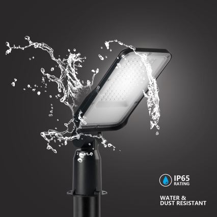 Brilagi - Farola LED exterior con poste y brazo articulado de 3 m URBANLIGHT LED/50W/230V negra IP65