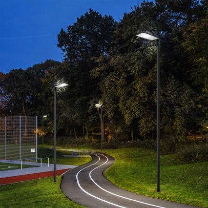 Brilagi - Farola LED exterior con poste y articulación de 4 m URBANLIGHT LED/200W/230V negra IP65