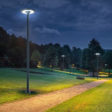 Brilagi - Farola LED de exterior con poste de 4 m URBANSPARK LED/120W/230V antracita IP65