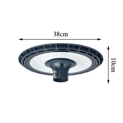 Brilagi - Farola LED de exterior con poste de 4 m URBANSPARK LED/120W/230V antracita IP65
