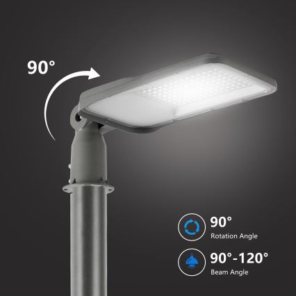 Brilagi - Farola LED exterior con articulación URBANLIGHT LED/100W/230V gris IP65