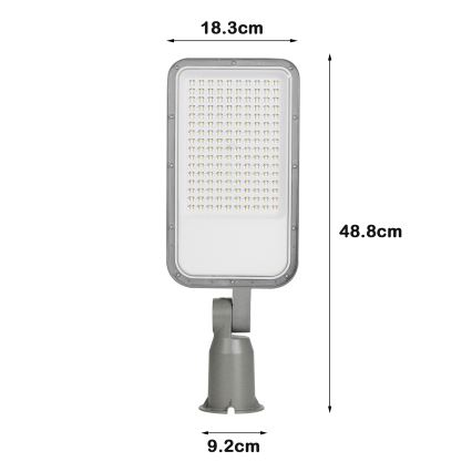 Brilagi - Farola LED exterior con articulación URBANLIGHT LED/100W/230V gris IP65