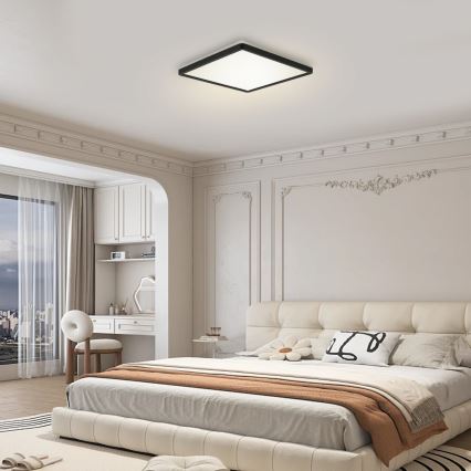 Brilagi - Lámpara LED regulable con sensor de movimiento y crepúsculo ULTRA SLIM LED/18W/230V 30x30 cm + mando a distancia