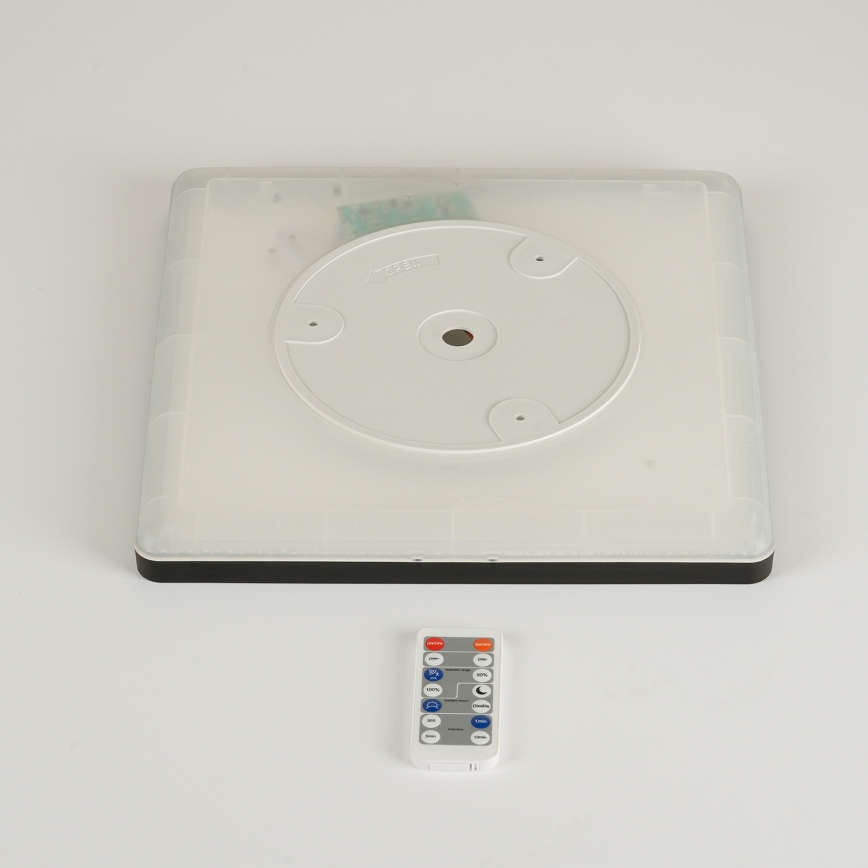 Brilagi - Lámpara LED regulable con sensor de movimiento y crepúsculo ULTRA SLIM LED/18W/230V 30x30 cm + mando a distancia