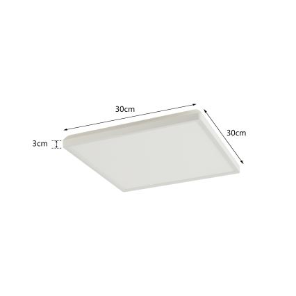 BRILAGI - Lámpara LED regulable con sensor de movimiento y crepúsculo ULTRA SLIM LED/18W/230V 30x30 cm + mando a distancia
