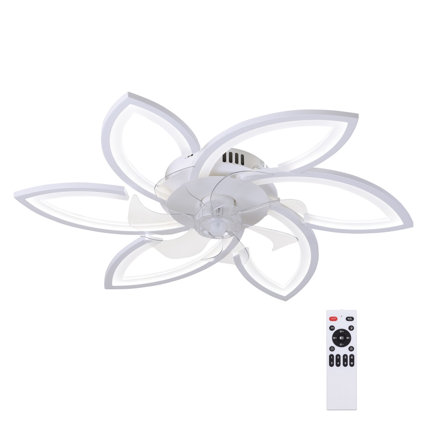 Brilagi - Lámpara de techo LED regulable con ventilador LED/50W/230V 3000-6500K blanca + mando a distancia