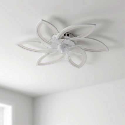 Brilagi - Lámpara de techo LED regulable con ventilador LED/50W/230V 3000-6500K blanca + mando a distancia