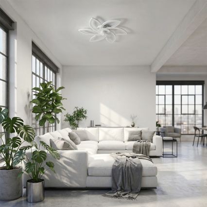 Brilagi - Lámpara de techo LED regulable con ventilador LED/50W/230V 3000-6500K blanca + mando a distancia