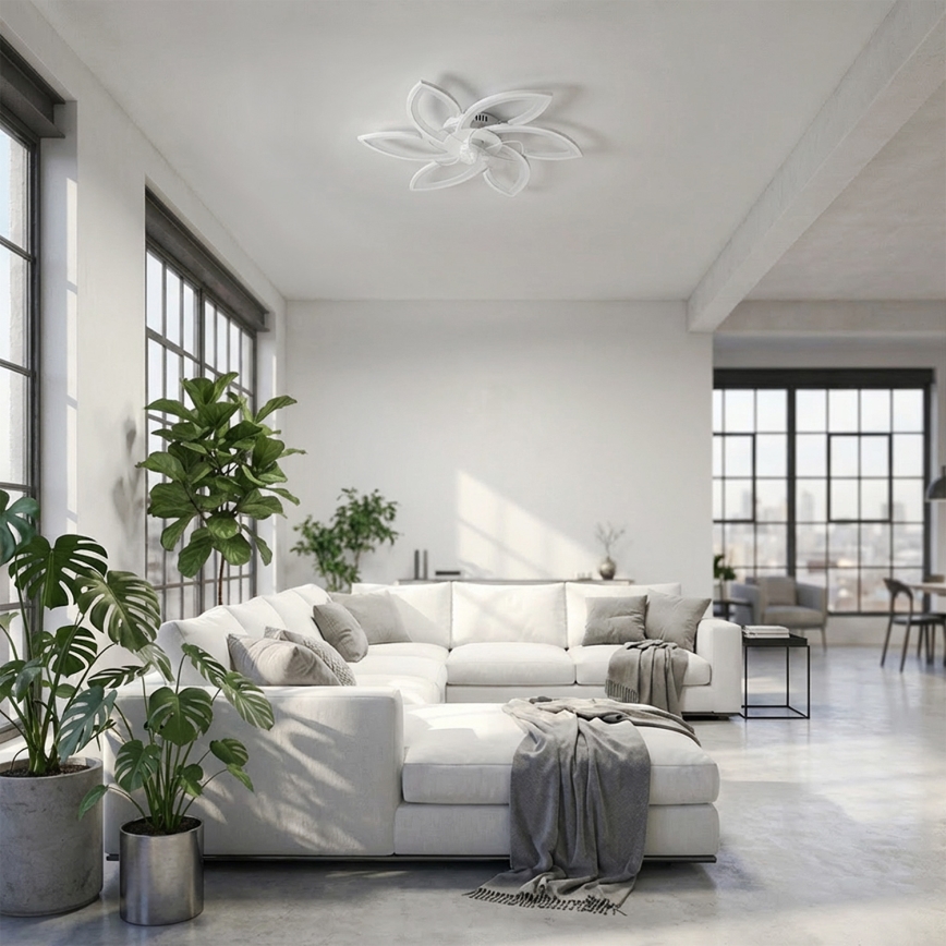 Brilagi - Lámpara de techo LED regulable con ventilador LED/50W/230V 3000-6500K blanca + mando a distancia