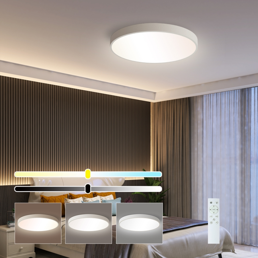 Brilagi - Lámpara de techo LED regulable POOL SMART LED/48W/230V 3000-6000K 40 cm + mando a distancia blanca