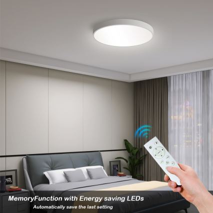 Brilagi - Lámpara de techo LED regulable POOL SMART LED/48W/230V 40 cm 3000-6000K Wi-Fi Tuya + mando a distancia blanca