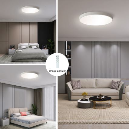 Brilagi - Lámpara de techo LED regulable POOL SMART LED/60W/230V 50 cm 3000-6000K Wi-Fi Tuya + mando a distancia blanca