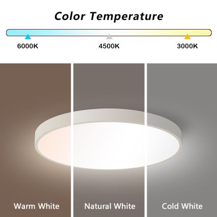 Brilagi - Lámpara de techo LED regulable POOL SMART LED/60W/230V 50 cm 3000-6000K Wi-Fi Tuya + mando a distancia blanca