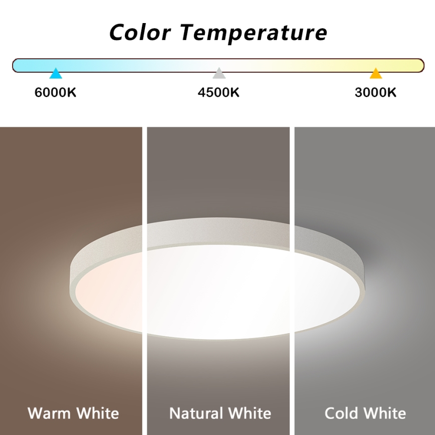 Brilagi - Lámpara de techo LED regulable POOL SMART LED/60W/230V 50 cm 3000-6000K Wi-Fi Tuya + mando a distancia blanca