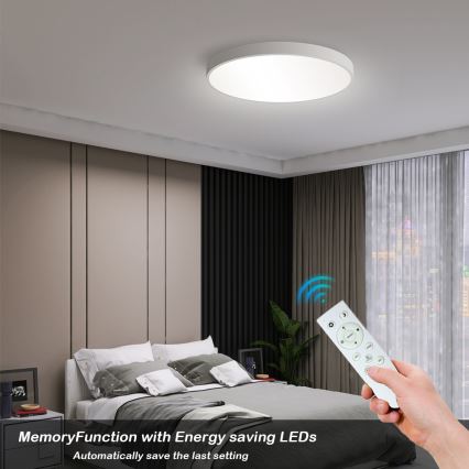 Brilagi - Lámpara de techo LED regulable POOL SMART LED/60W/230V 50 cm 3000-6000K Wi-Fi Tuya + mando a distancia blanca