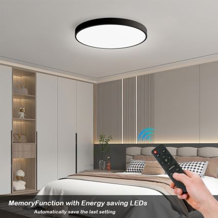 Brilagi - Lámpara de techo LED regulable POOL SMART LED/60W/230V 50 cm 3000-6000K Wi-Fi Tuya + mando a distancia negro