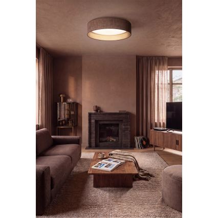 Brilagi - Lámpara de techo LED regulable VELVET SMARTIX LED/36W/230V 3000-6000K Ø 55 cm marrón/dorado Wi-Fi Tuya Beacon + mando a distancia