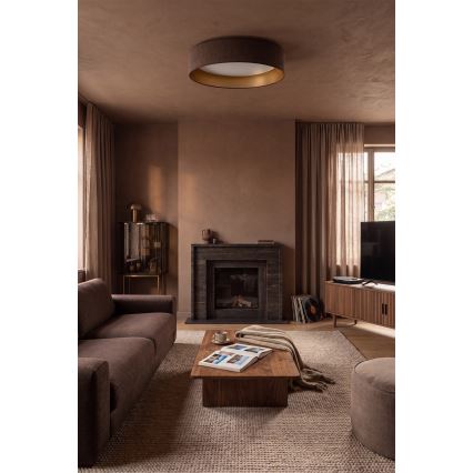 Brilagi - Lámpara de techo LED regulable VELVET SMARTIX LED/36W/230V 3000-6000K Ø 55 cm marrón/dorado Wi-Fi Tuya Beacon + mando a distancia