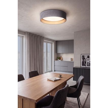 Brilagi - Lámpara de techo LED regulable VELVET SMART VARI LED/24W/230V 3000-6500K Ø 45 cm gris/dorado + mando a distancia