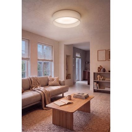 Brilagi - Lámpara de techo LED regulable VELVET SMART VARI LED/36W/230V 3000-6500K, diámetro 55 cm, color crema + control remoto
