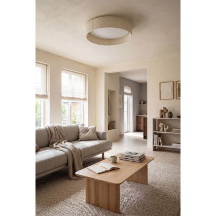 Brilagi - Lámpara de techo LED regulable VELVET SMART VARI LED/36W/230V 3000-6500K, diámetro 55 cm, color crema + control remoto