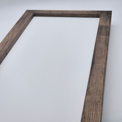 Brilagi - Lámpara de techo LED regulable para baño WOODY FRAME LED/50W/230V roble nogal 120x30 cm 3000-6000K IP44 + mando a distancia